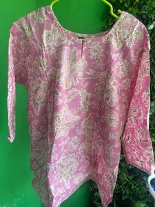 Never Used Floral Cotton Kurti Size M L XL XXL