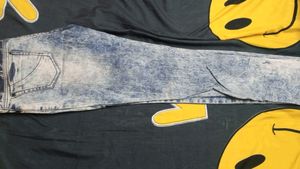 Blue Faded Denim Jeans For Men