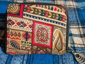 Combo For Two Holographic And Multi Printed Wallet