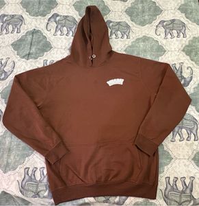 Brown Hoodie with Logo Detail