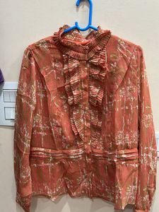 Imported Classy Multicoloured Orange Top