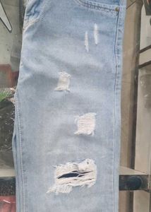 Ripped Wide Leg Jeans