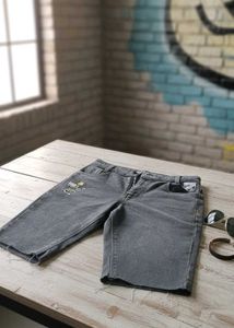 Gray Denim Bermuda Shorts