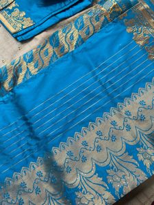 Elegant Blue Silk Saree