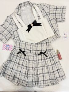 Imported 3 Piece Cute Plaid Skirt Set