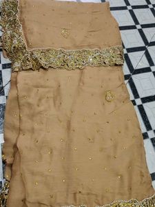 Beautiful Nude Saree Perfect For Weddings Parties