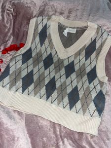 Argyle Knit Vest