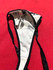 Tie-Dye Print Thong Panty (Black &amp; White)