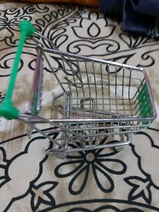 Mini Shopping Cart Showpiece