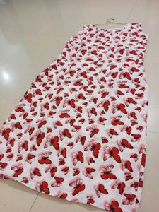 Red 🍒 butterfly 🦋 Straight Sleeveless Kurti ♥️