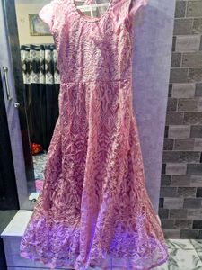 Pink Net Gown