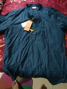 Filori Men's Blue Checkered Kurta