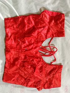 Red Embroidered Blouse