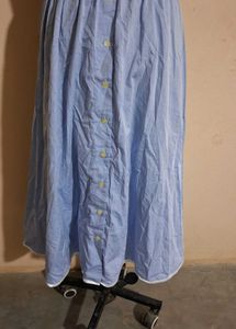 Two-Tone Button Down Midi Dress