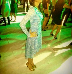 Blue Multi Colored Dress