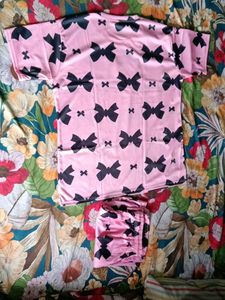 Pink Bow Pajama Set