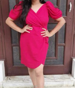 Pink Wrap Dress