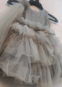 Elegant Silver Party Dress