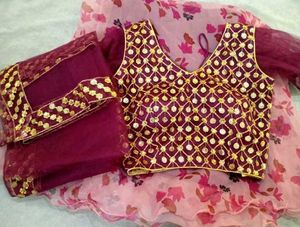 Floral Leghanga with Designer Blouse