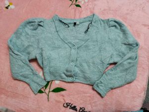 H&amp;M Puff-Sleeve Cardigan