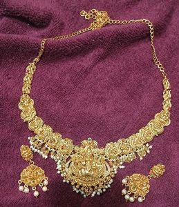 2 South Indian Temple Jewellery With Pearl Work