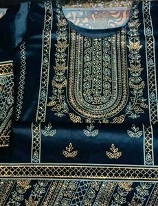 Beautiful Heavy Velvet Kurta Pant Set With Dupatta
