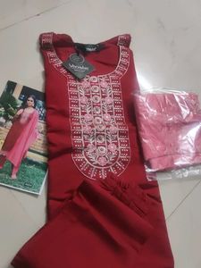 Red Kurta Set