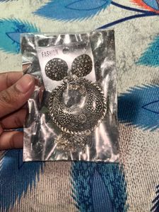 Silver Jhumka Earrings