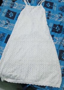 White Crochet Cover-Up Dress Not Use New Collectio