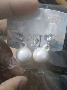 LIGHT AS A FEATHER PENDANT  + PEARL STUD EARRINGS