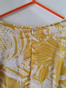 Yellow Floral Wrap Dress