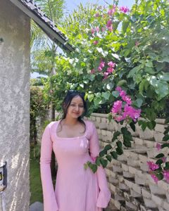 Pink Knit Maxi Dress