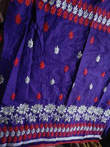 Unstitched Suit Purple and Red Colour Combine dres