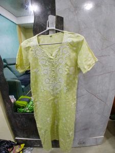 Pastel Green Embroidered Tunic