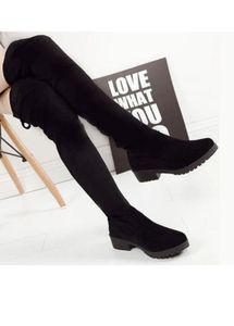 Black Thigh High Boots