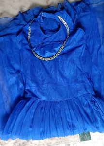 Elegant Blue Party Dress