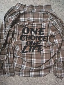 Plaid Flannel with Back Print