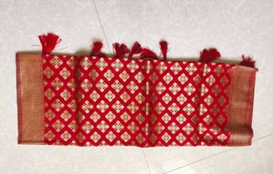 Red Banarasi Silk Dupatta