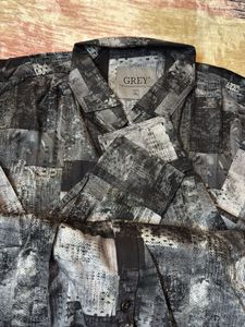 Abstract Print Long Sleeve Shirt