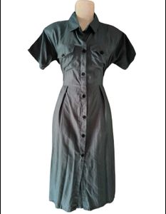 Olive Green Shirt Dress