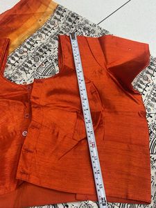 Orange Warli Print Saree