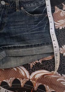 Mid Waist Denim Shorts