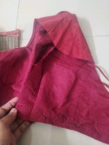 Red  Patoor Silk Blouse