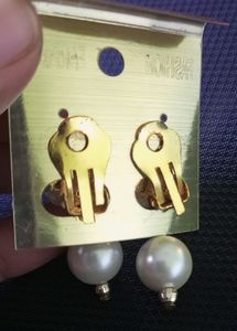 White Beaded Earrings