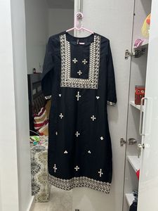Black Embroidered Kurti