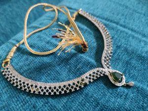 Studded 1 GM gold neck piece - Choker