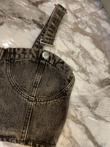 Charcoal Denim Corset XS-S