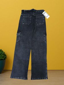 D@86 Size-28 Charcoal Grey Straight Jeans For Girl