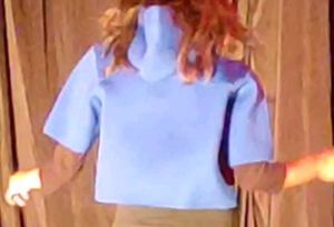 Blue Kappa Cropped Hoodie