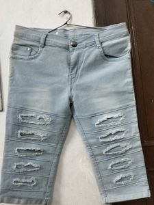 Distressed Denim Shorts